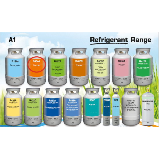 R404a Refrigerant R404a, (Kg)