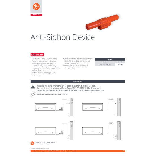 ANTI-SIPHON DEVICE, ASPEN