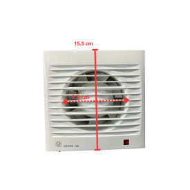 DECOR-100CR Axial Bathroom & WC Extractor Fan S&Ρ