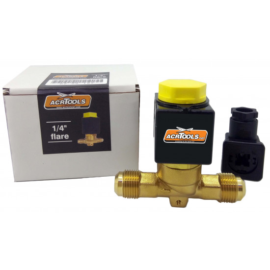 MAGNETIC VALVE 1/4",FLARE,220V  "ACRTOOLS"