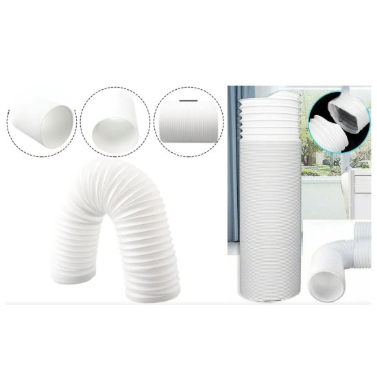 Flexible-adjustable-Air-Duct-f150-1m-ACRPACD1510-white-for-portable-Air-Conditioners