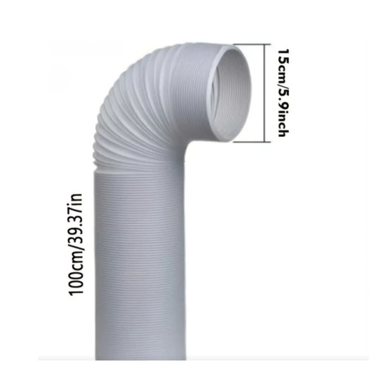 Flexible-adjustable-Air-Duct-f150-1m-ACRPACD1510-white-for-portable-Air-Conditioners