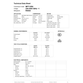 Compressor MPT12RA 1/2ΗΡ, R404(a), ELECTROLUX
