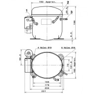 Compressor ML90TB, 3/8ΗΡ, R404(a), ELECTROLUX