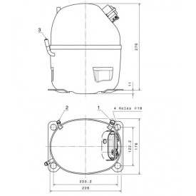 ΣΥΜΠΙΕΣΤΗΣ MS26TB 1 3/8ΗΡ HIGH R404 ELECTROLUX