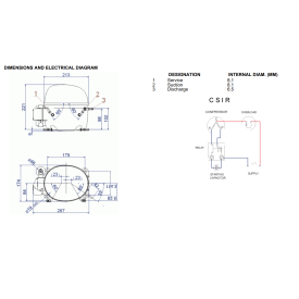 Compressor GΧ23TB , 5/8ΗΡ, R134(a), ELECTROLUX