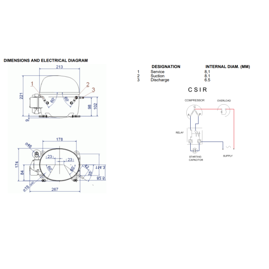 ΣΥΜΠΙΕΣΤΗΣ GΧ23TB 5/8ΗΡ HIGH R134 ELECTROLUX