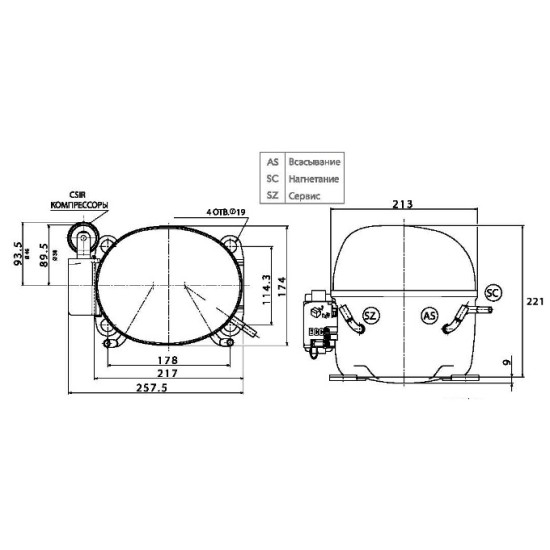 ΣΥΜΠΙΕΣΤΗΣ GΧ21TB 5/8ΗΡ HIGH R134 ELECTROLUX