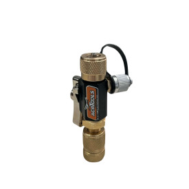 Charging & valve core removal valve ACRHDB 1/4" (female) + 1/4" (male) side port ACRTOOLS