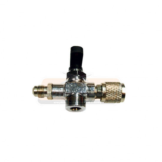 VALVE ADDAPTOR CROSS with pump valve & vacuum gauge, ACRTOOLS
