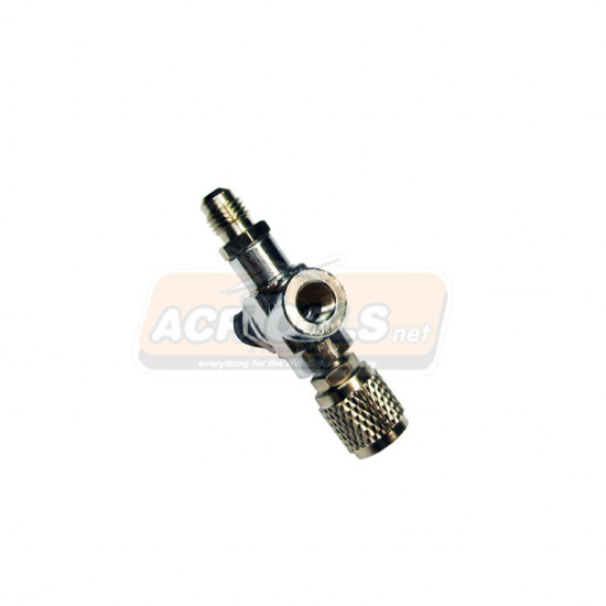 VALVE ADDAPTOR CROSS with pump valve & vacuum gauge, ACRTOOLS