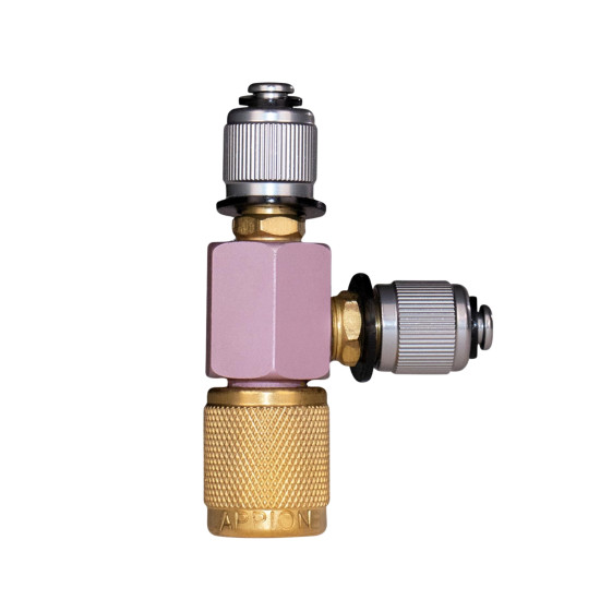 MegaSeal-low-loss-charging-T-fitting-5-16in-fl-CTEE516-Appion 