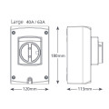 On-off-waterproof-switch-40a-230v-3pole-7.5kw-ip65-BBJ