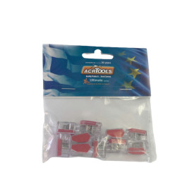ΚΛΕΜΟΣΕΙΡΑ WAGO 2x1-2.5mm 24A ΔΙΑΦΑΝΗ (ΚΟΚΚΙΝΗ) ACRTOOLS