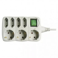 Power Strip SCHUKO with switch – 4+3 sockets, 1,5m