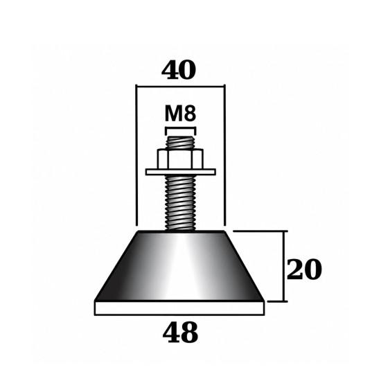Anti-vibration-a-c-mounting-base-ACRCONEM08-Big-Foot-ACRTOOLS
