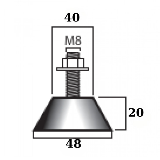 Anti-vibration-a-c-mounting-base-ACRCONEM10-big-foot-ACRTOOLS