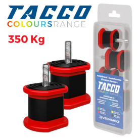 RED VIBRATION DAMPERS TACCO – FOR CONDENSERS UP TO 350 KG Vecamco
