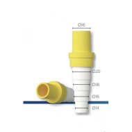 CONDENSATION CONNECTION SOFT-RIGID 16 YELLOW VECAMCO