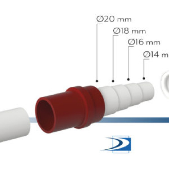 CONDENSATION-CONNECTION-SOFT-RIGID-CCSR18-RED-VECAMCO