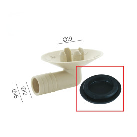 ΤΑΠΑ για ΕΞΟΔΟ ΝΕΡΟΥ ΕΞΩΤΕΡΙΚΟΥ A/C Ø19 ACRTOOLS
