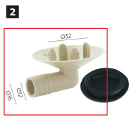 CONDENSATE WASTE WITH Ø 32 CONNECT ACRTOOLS 