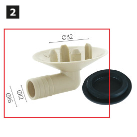 CONDENSATE WASTE WITH Ø 32 CONNECT ACRTOOLS 