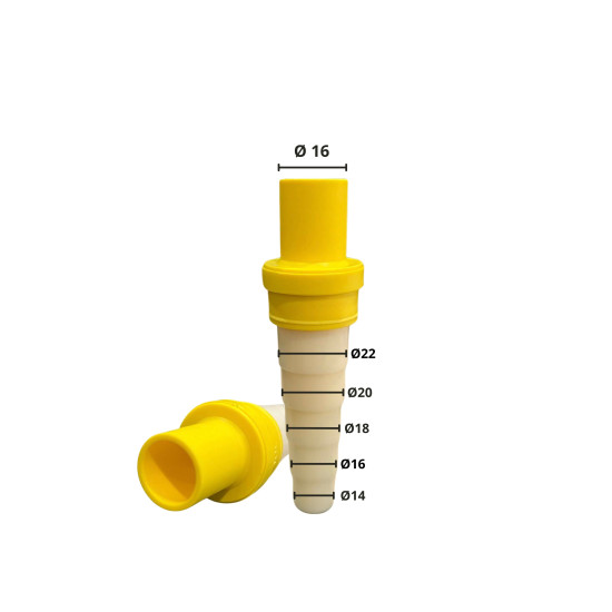 Condensation-connection-soft-rigid-ACR16mm-yellow-ACRTOOLS 