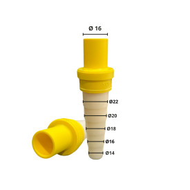 CONDENSATION CONNECTION SOFT-RIGID ACR16mm YELLOW ACRTOOLS 