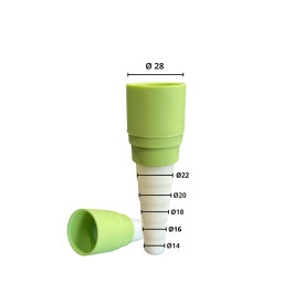 CONDENSATION CONNECTION SOFT-RIGID ACR28mm LIGHT GREEN ACRTOOLS 