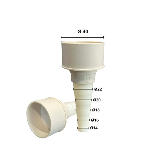 Condensation-connection-soft-rigid-ACR40mm-beige-ACRTOOLS 