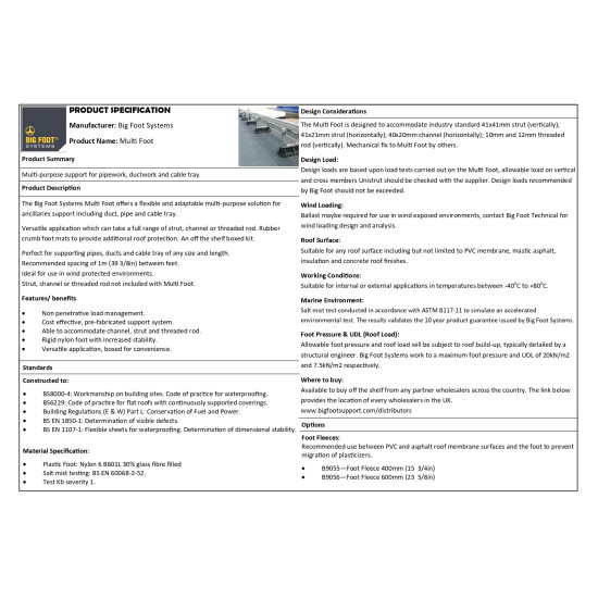 Antivibration pad for MULTI-FOOT 400, BBJ