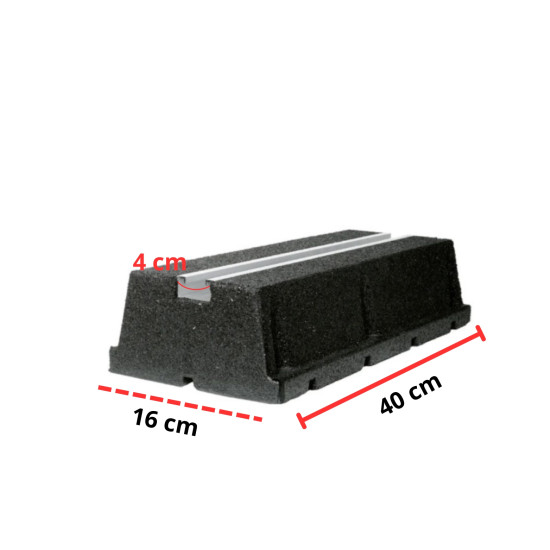 Anti-vibration-floor-fastening-system-rubber-400mm-with-channel-550kg-VECAMCO