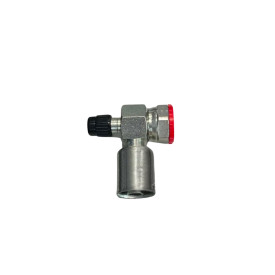 Fitting Oring ROT-0R(10) with 90° Steel Elbow for Freon 134 + Quick Coupler Port