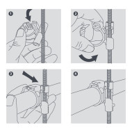 PIPE FASTENING SYSTEM Stud Clips M8,1 1/4" (32mm), Xtra BBJ