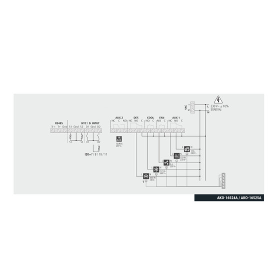 Electrical-control-panel-ΑΚΟ-16524Α-Advanced-up-to-2hp-CAMM-MODULE-90-240V-AKO