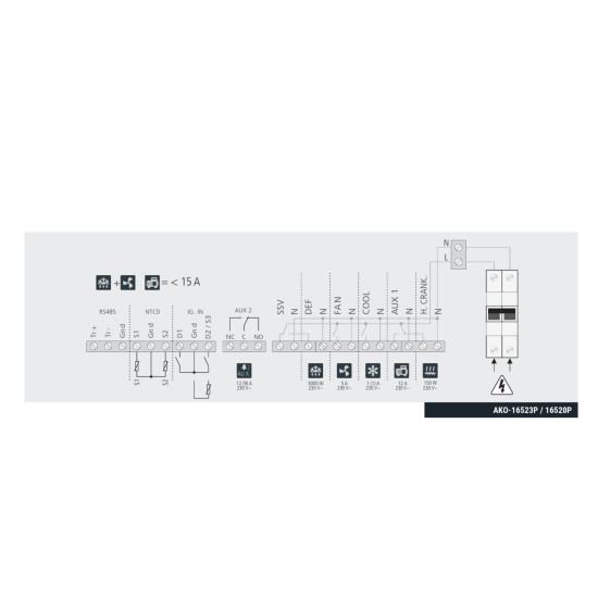 Electrical-control-panel-ΑΚΟ-16523P-up-to-2hp-220V-AKO 