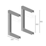 CEILING AIR CONDITIONER BRACKETS STABLE WHITE 52x65/95cm height SUITABLE FOR 7-24000BTU AAA! OPTION "VECAMco"