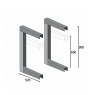 CEILING AIR CONDITIONER BRACKETS STABLE WHITE 52x65/95cm height SUITABLE FOR 7-24000BTU AAA! OPTION "VECAMco"