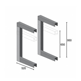 CEILING AIR CONDITIONER BRACKETS STABLE WHITE 52x65/95cm height SUITABLE FOR 7-24000BTU AAA! OPTION "VECAMco"