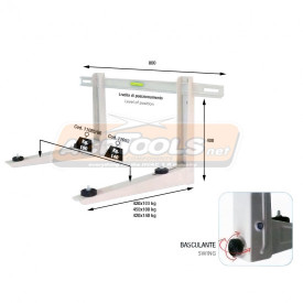 WALL AIR CONDITIONER BRACKETS FOLDABLE WHITE ACR420 SUITABLE FOR 9-18000 BTU spirit level AAA! OPTION ACRTOOLS
