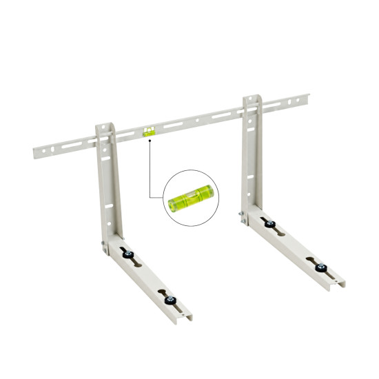 WALL-AIR-CONDITIONER-BRACKETS-FOLDABLE-WHITE-ACR420-suitable-for-9-18000BTU-spirit-level-AAA-OPTION-ACRTOOLS