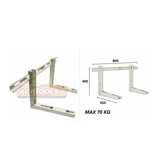 WALL-AIR-CONDITIONER-BRACKETS-FOLDABLE-WHITE-ACR420-suitable-for-9-18000BTU-spirit-level-AAA-OPTION-ACRTOOLS