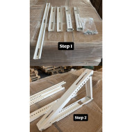 TILE AIR CONDITIONER BRACKETS STABLE WHITE (12-28°) 82.5x45cm SUITABLE FOR 7-18000 BTU 21CF734 1.8mm AA! OPTION ACRTOOLS