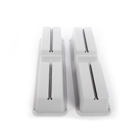 AIR CONDITIONER FLOOR BRACKETS STABLE PVC WHITE 450mm 22CF204B SUITABLE FOR 9-26000 BTU AAA! OPTION ACRTOOLS