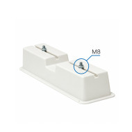 AIR CONDITIONER FLOOR BRACKETS STABLE PVC WHITE 420mm SUITABLE FOR 9-26000 BTU AAA! OPTION VECAMco