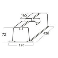 AIR CONDITIONER FLOOR BRACKETS STABLE PVC WHITE 420mm SUITABLE FOR 9-26000 BTU AAA! OPTION VECAMco