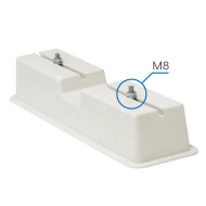 AIR CONDITIONER FLOOR BRACKETS STABLE PVC WHITE 420mm SUITABLE FOR 9-26000 BTU AAA! OPTION VECAMco