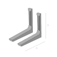 WALL AIR CONDITIONER BRACKETS FOLDABLE SYNTHETIC SINGLE SEASIDE STAINLESS STEEL FOR 15-24000 BTU V9.52#45.90kg AAA! OPTION ACRTOOLS