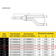 ΔΙΑΚΛΑΔΩΤΗΣ Y-JOINT 3/4" (με μόνωση) 3771121212130 (zoom- compatible) RLS USA 